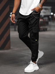 Férfi nadrág chino jogger fekete OZONEE O/CP149Z