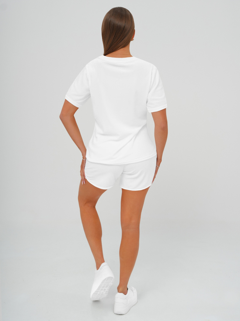 Női Melegítő Szett Velúr Fehér OZONEE JS/35C1717/1