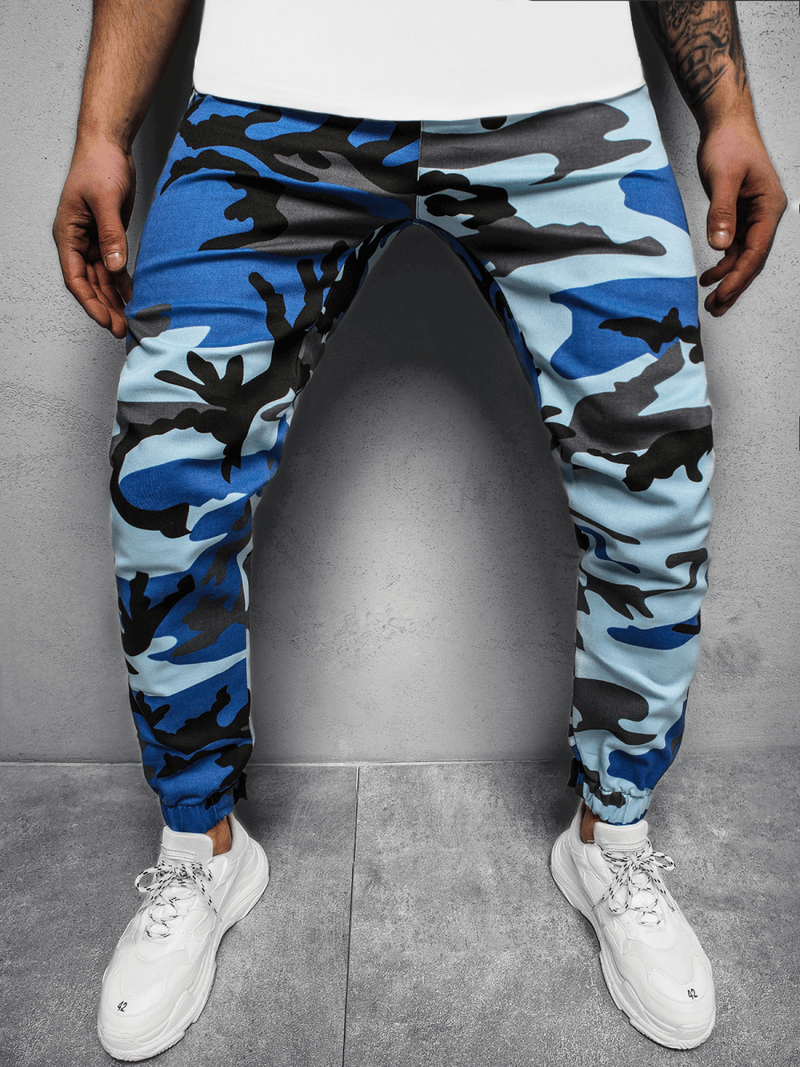 Férfi nadrág jogger kék-fekete OZONEE C/109