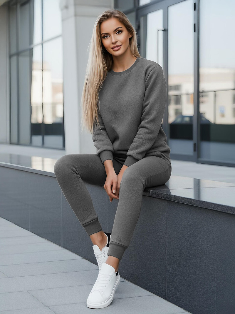 Kétrészes női tréning szett grafit OZONEE JS/CKW01