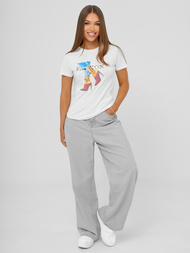 Női polo fehér OZONEE JS/96T690/1