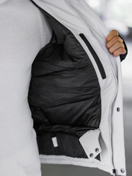 Férfi Steppelt Kabát Világos-Szürke OZONEE JS/91M9906/280