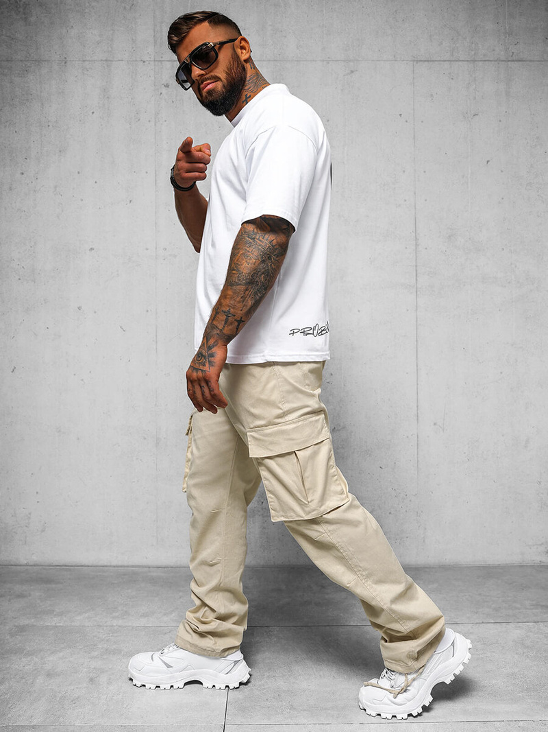 Férfi Nadrág Bézs OZONEE O/G3179Z