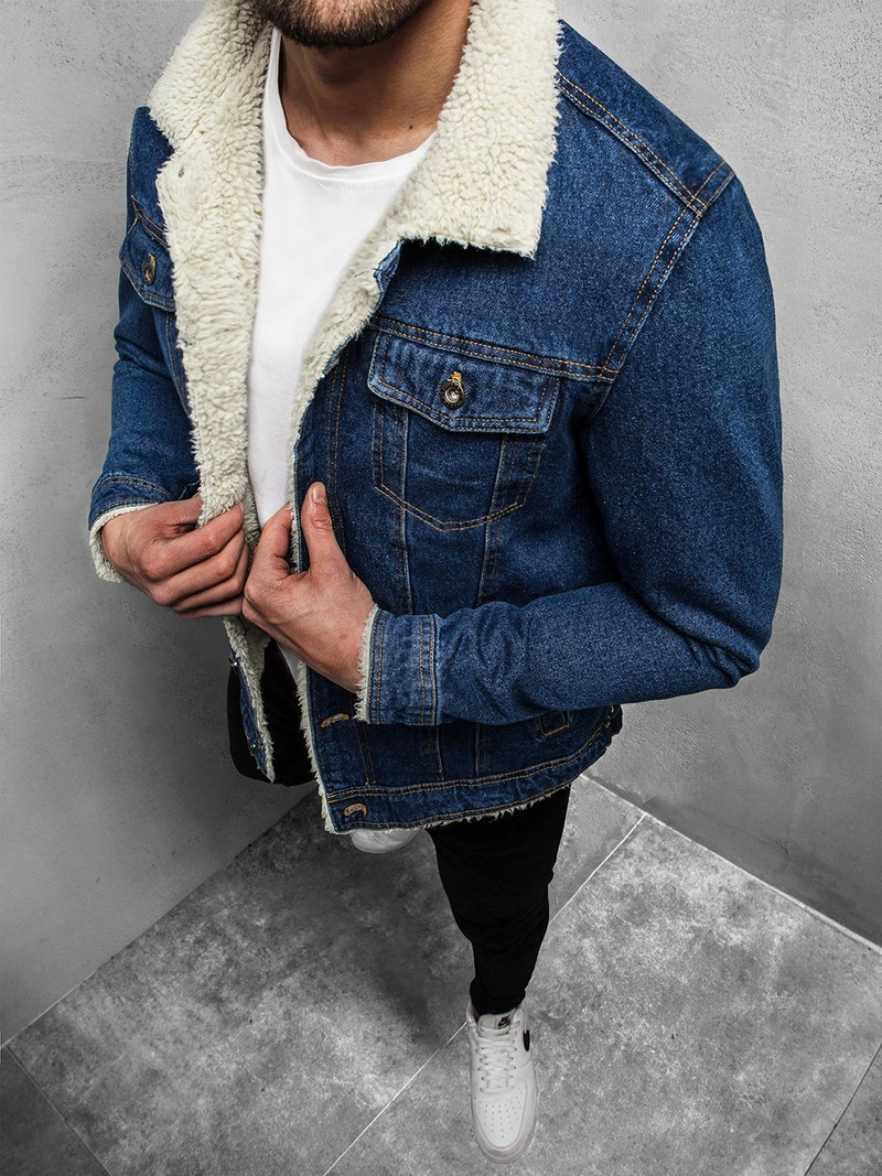 Férfi farmer dzseki kék OZONEE JB/JP1109Z