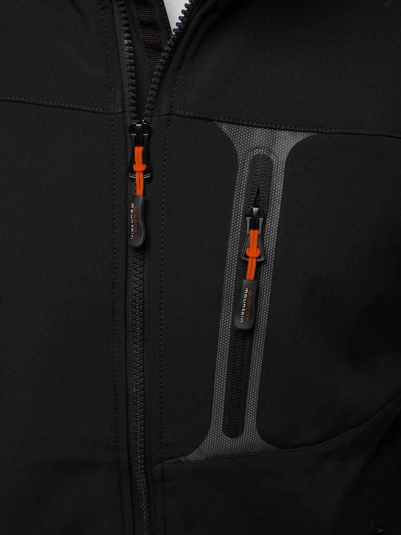 Férfi softshell kabát fekete-narancs OZONEE GE/12262