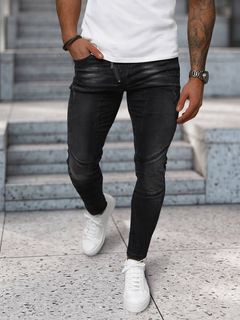 Férfi Farmer Nadrág Fekete OZONEE NB/MP0025NZ