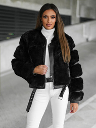 Női téli kabát fekete OZONEE JS/11Z8080Z