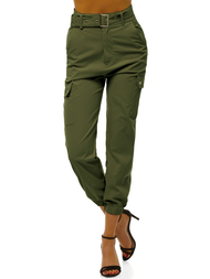 Női jogger nadrág Khaki OZONEE O/HM001