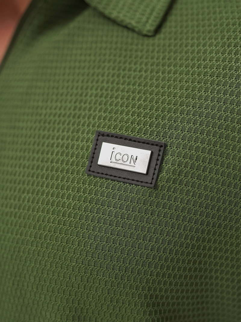 Férfi galléros póló khaki OZONEE O/YN2/593