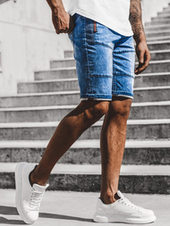 Férfi farmer rövidnadrág Kék OZONEE RF/HY348