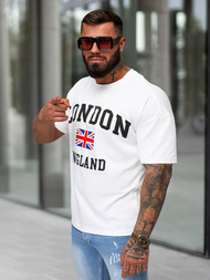 Férfi Póló Fehér OZONEE JS/8B1373/1