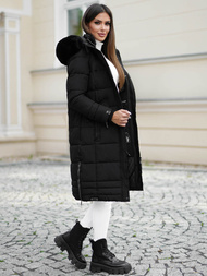 Női téli kabát fekete OZONEE O/W377Z