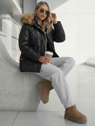 Női téli kabát fekete OZONEE O/5M3226/392Z