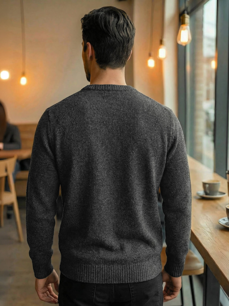 Férfi Pulóver Grafit OZONEE JS/59B3607/5