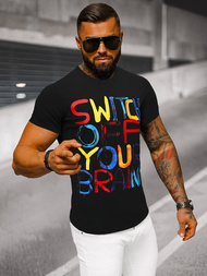 Férfi Póló Fekete OZONEE O/T125/3Z