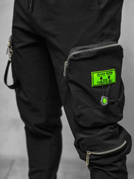 Férfi Chino Nadrág Fekete OZONEE O/PS5519