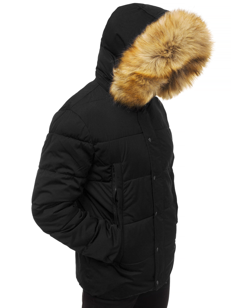 Férfi téli kabát fekete OZONEE JD/336