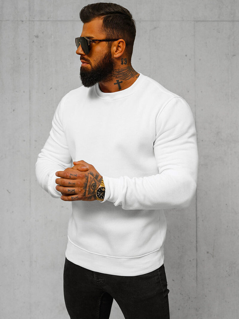 Férfi Melegítő Felső Fehér OZONEE JS/2001-10Z