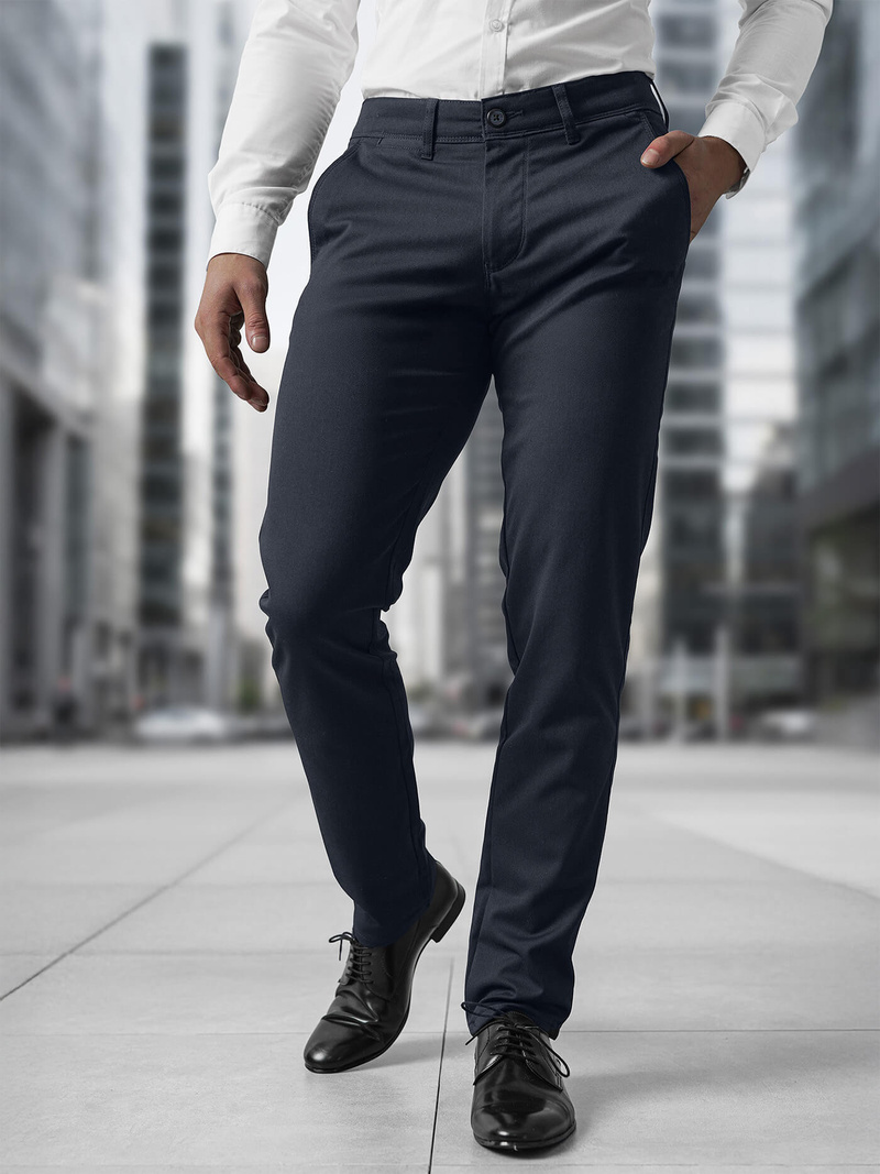 Férfi chino nadrág gránát OZONEE V/5100