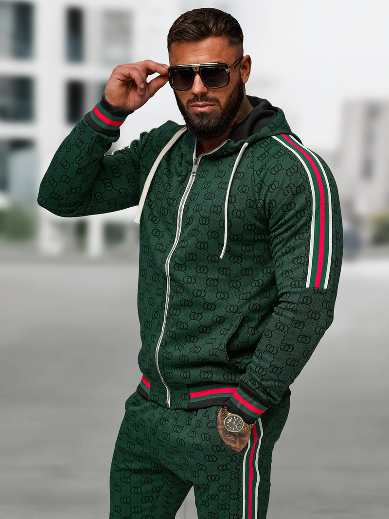 Férfi melegítő együttes zöld OZONEE O/FF5111AB