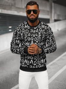 Férfi Pulóver Fekete OZONEE JS/8B1221/3