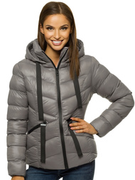 Női téli kabát Szürke OZONEE JS/M23066/4