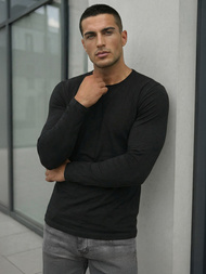 Férfi hosszú ujjú póló fekete OZONEE JS/DB71/1