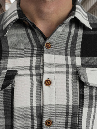 Férfi Ing fekete-fehér OZONEE NB/MC728N/3