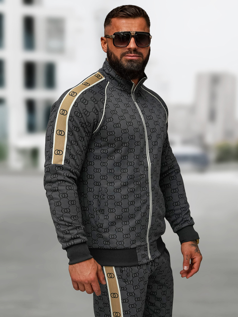 Férfi melegítő együttes fekete OZONEE O/FF5110AB