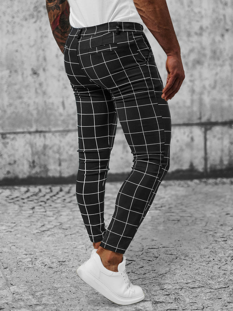 Férfi Chino Nadrág Fekete OZONEE O/P4009