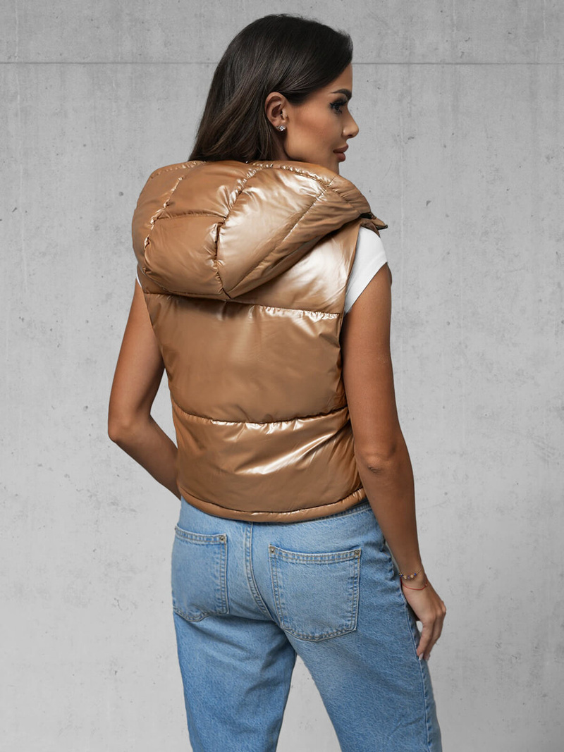 Női Hosszú Mellény Arany OZONEE JS/5M3190/84