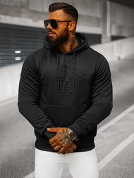 Férfi kapucnis felső fekete OZONEE JS/27B6511/3