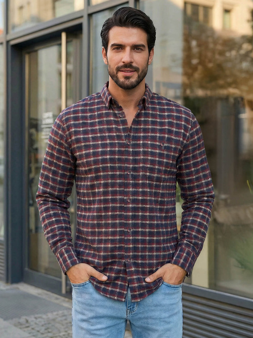 Férfi Ing Bordó OZONEE V/V176Z