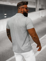 Férfi galléros póló szürke OZONEE JS/8T80/2Z