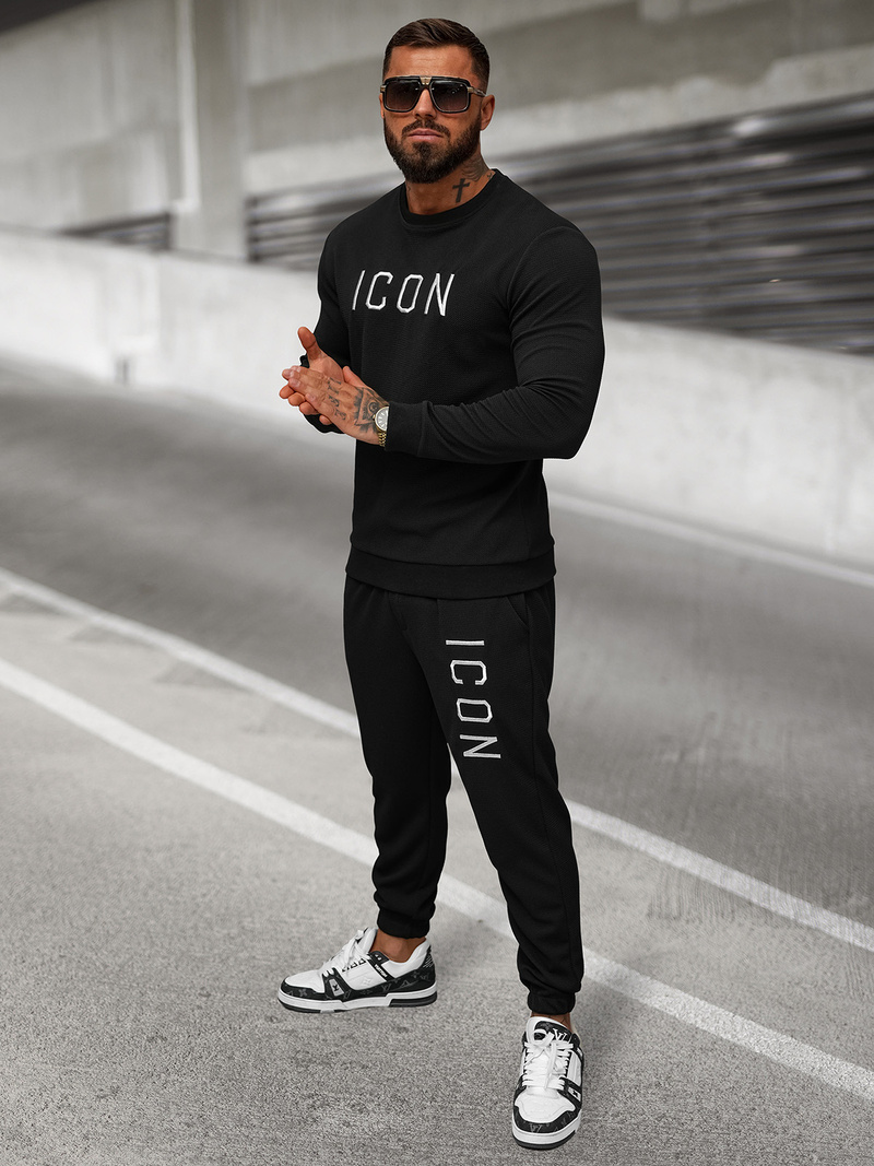 Férfi melegítő nadrág fekete OZONEE O/D9125Z