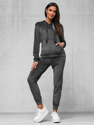 Női Melegítő Szett Velúr Grafit OZONEE JS/35C1612/5