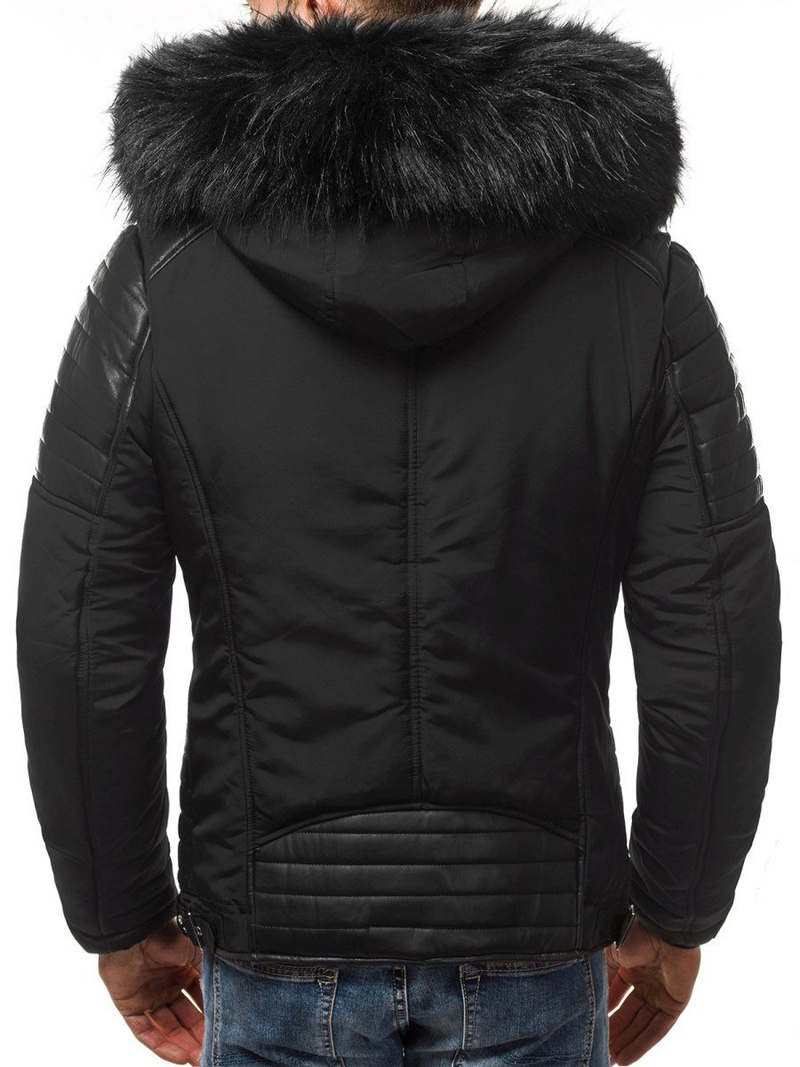 Férfi téli kabát fekete OZONEE O/88835