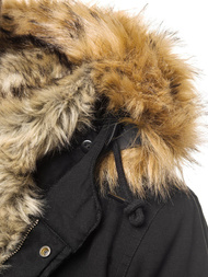 Férfi téli parka kabát fekete OZONEE O/5578Z