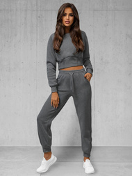 Kétrészes női tréning szett grafit OZONEE JS/8C78/5Z