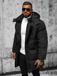 Férfi Steppelt Kabát Fekete OZONEE JS/5M3118/392