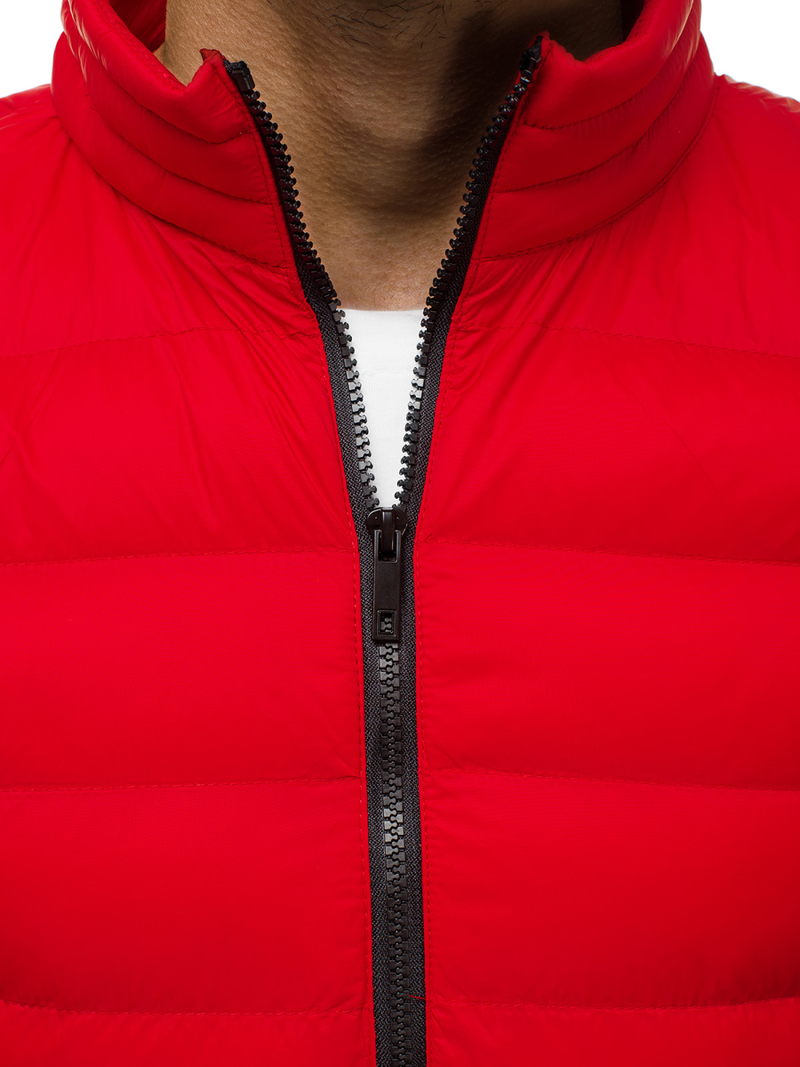 Férfi átmeneti kabát piros OZONEE JB/JP1111