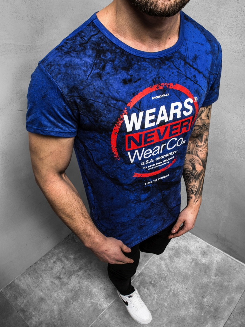 Férfi póló Kék OZONEE JS/SS10925Z