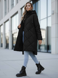 Női téli kabát fekete OZONEE JS/5M3168/392Z