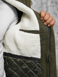 Férfi parka kabát khaki OZONEE JD/392Z