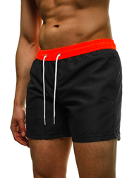 Férfi fürdőnadrág fekete-narancs OZONEE ST004-8