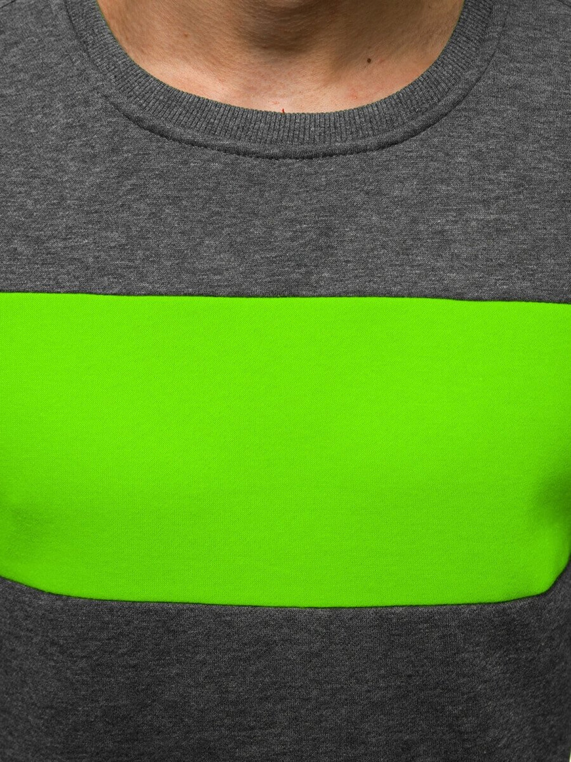 Férfi Melegítő felső Grafit-Zöld OZONEE JS/2021/31