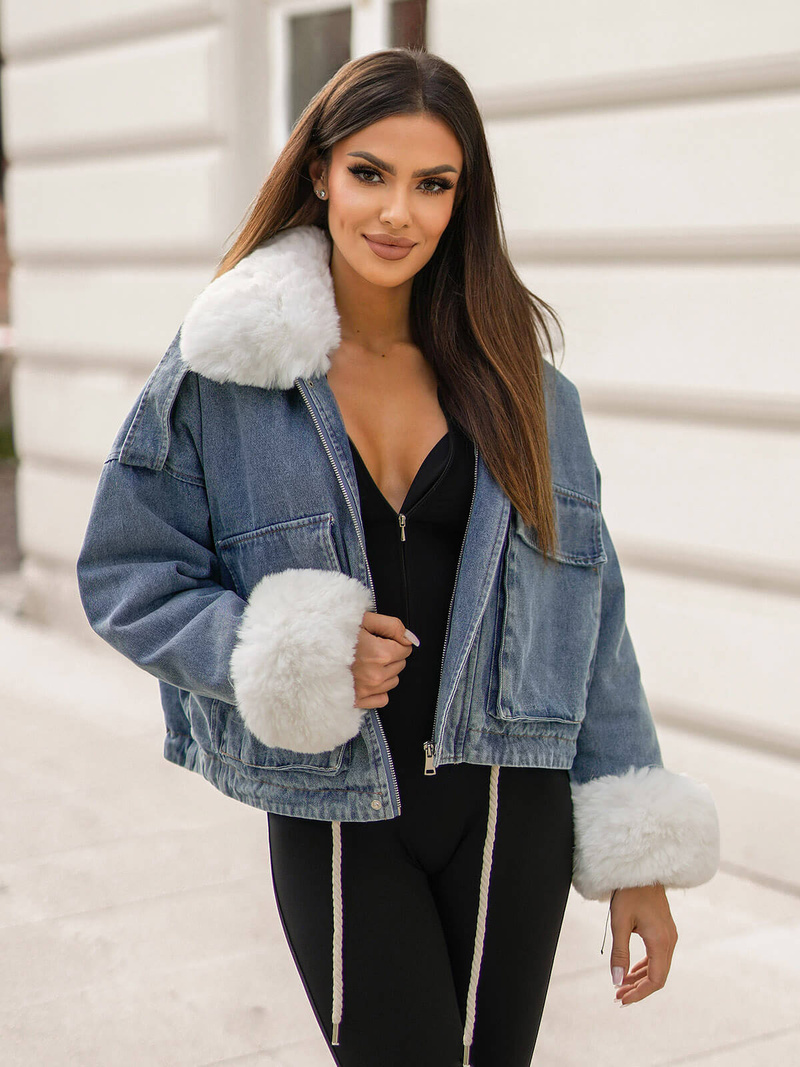 Női farmer dzseki kék OZONEE JS/11Z8219