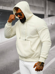 Férfi kapucnis felső ecru OZONEE JS/27B6510/155