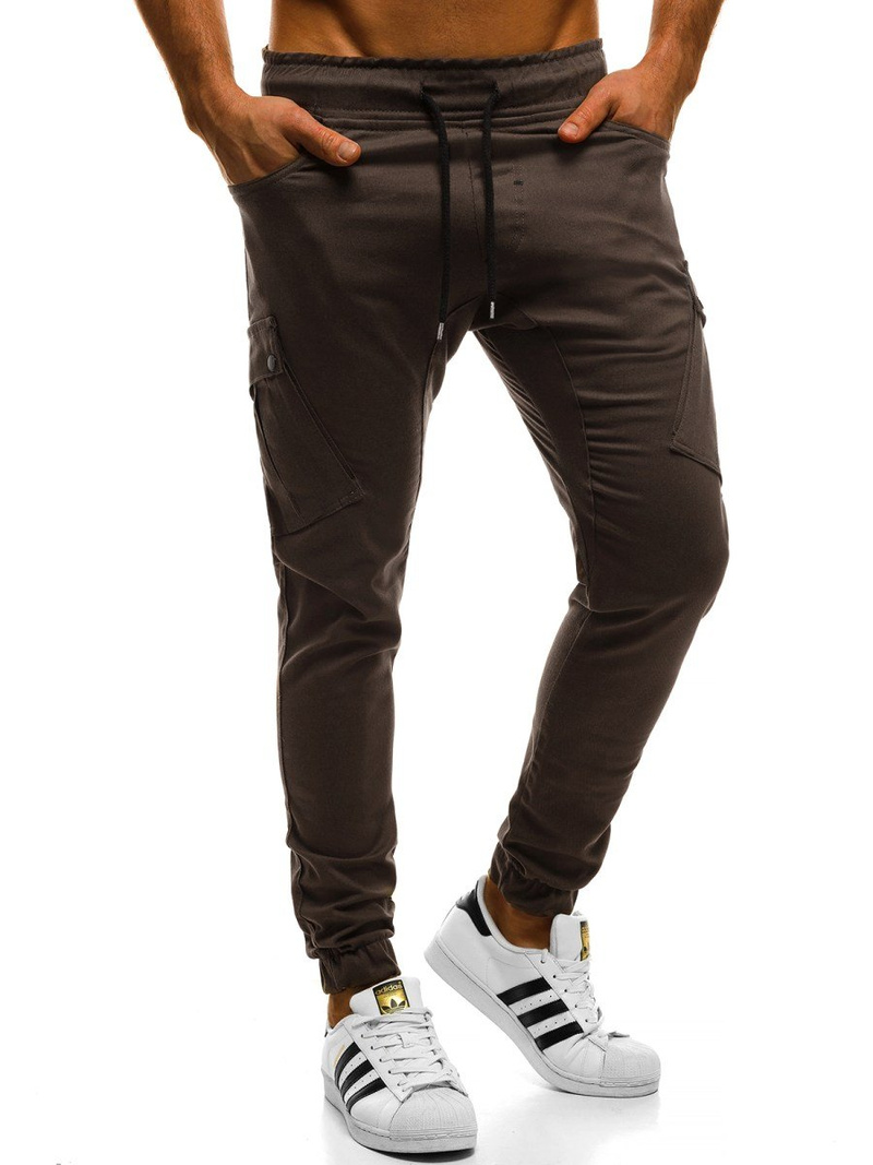 Férfi nadrág jogger Barna OZONEE A/0853