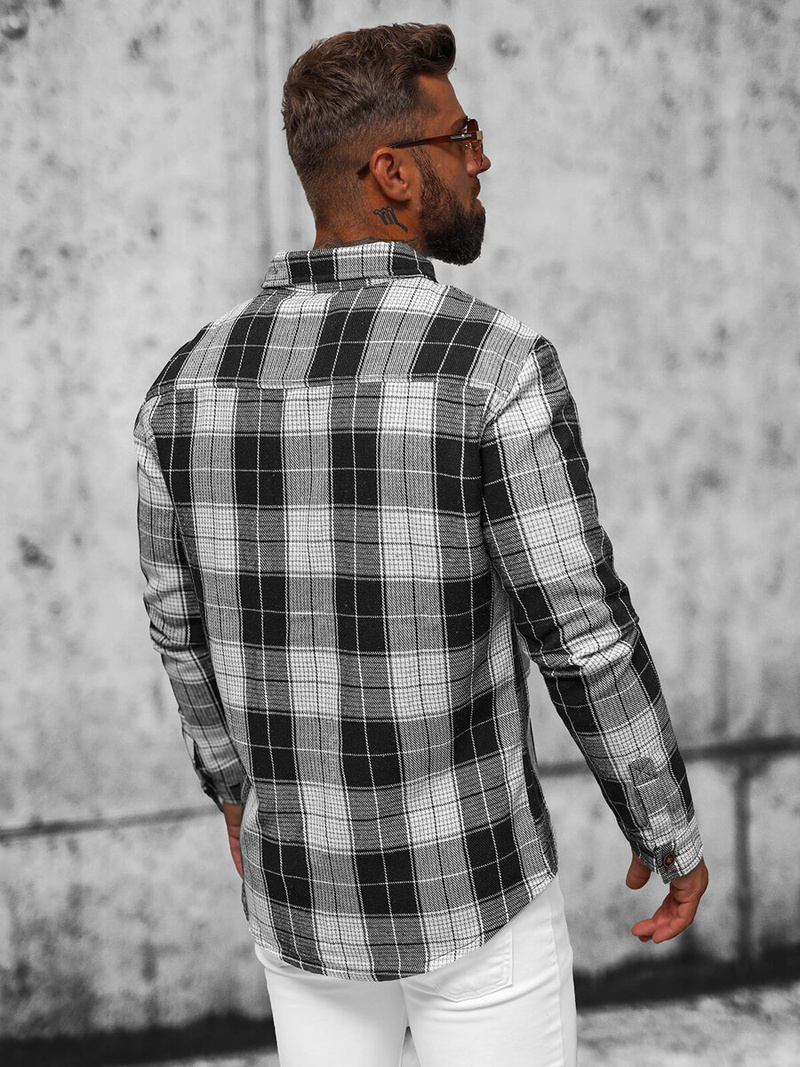 Férfi Ing Fekete OZONEE NB/MC727N